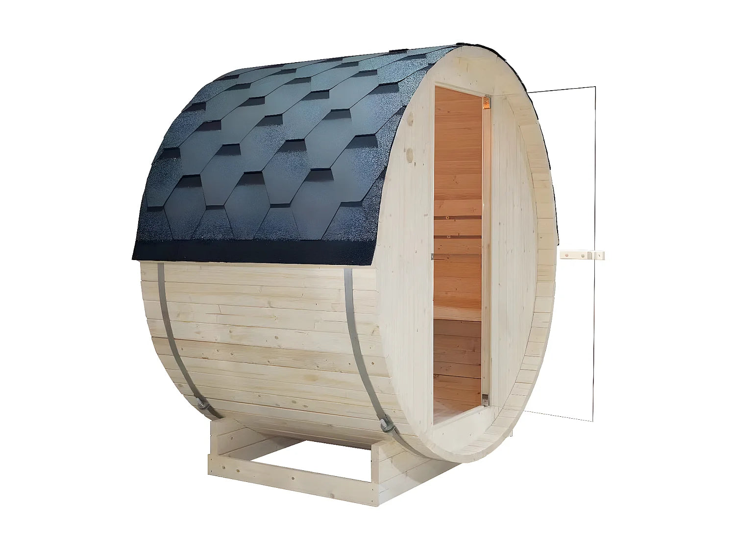 Sauna de exterior 2 plazas - Ancho 185 x Prof. 120 x Alt. 190 cm - ISOKYRO