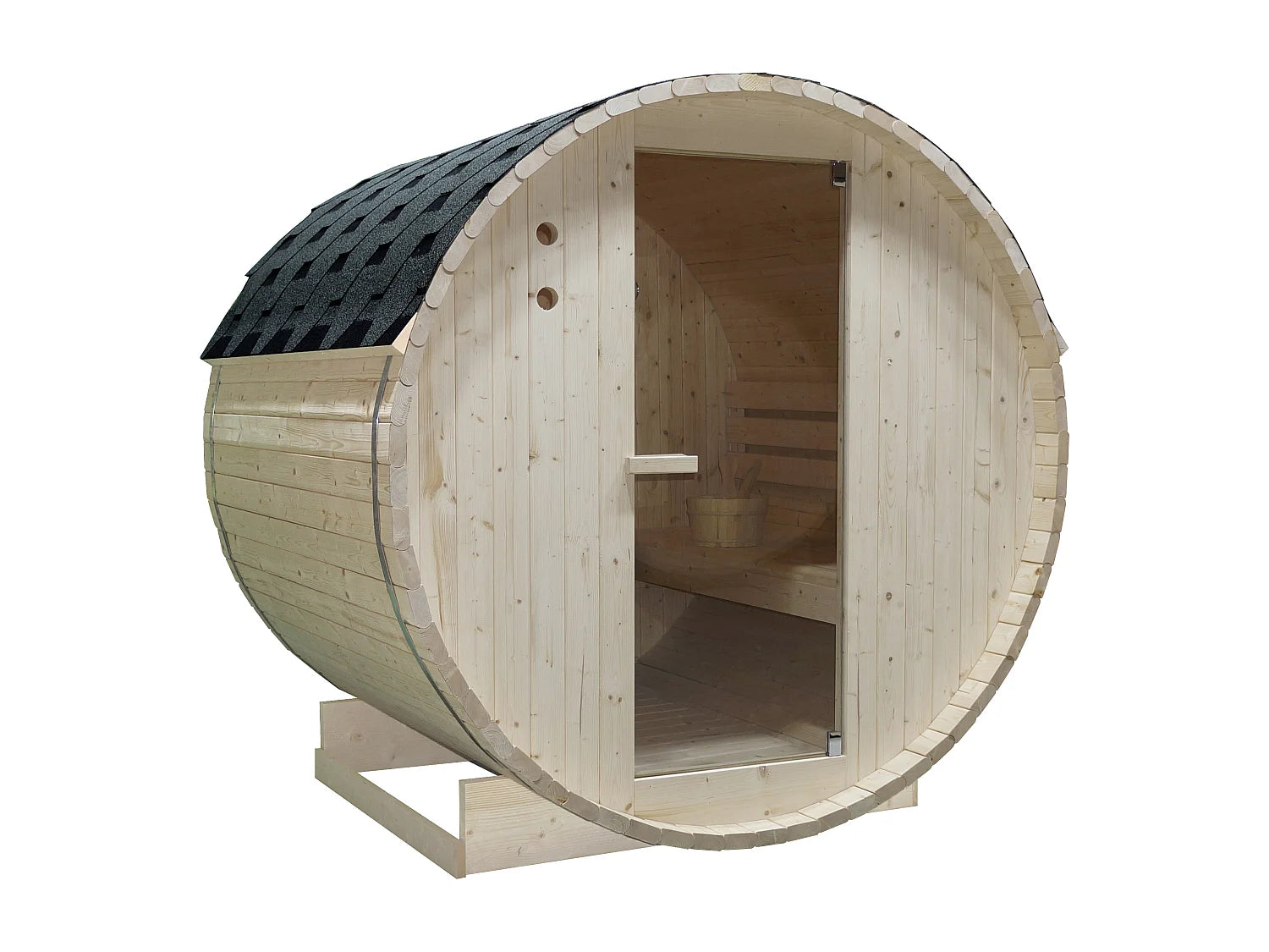 Sauna de exterior 4 plazas - Ancho 185 x Prof. 180 x Alt. 190 cm - ISOKYRO