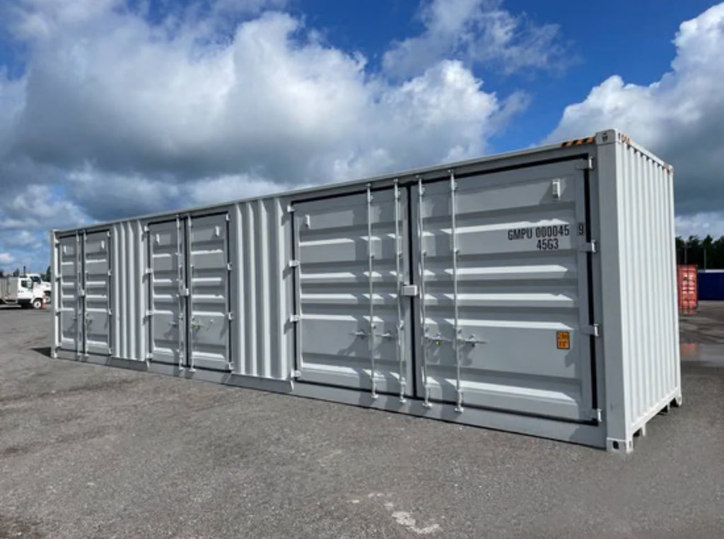 Contenedor Marítimo de 40 Pies High Cube con 3 Puertas Laterales Seminuevo