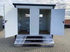 Contenedor Sanitario Doble con Depósito de Residuos 3 × 2 m (Blanco)