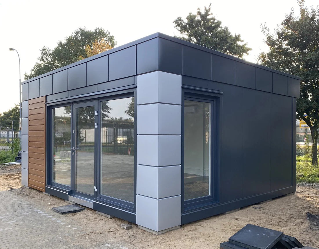 Contenedor de oficina tipo London 6,00 x 4,70 m