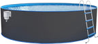 Piscina de Pared de Acero 350 x 120 cm Color Antracita