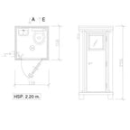 Módulo Sanitario S1 Nuevo con WC y Lavamanos