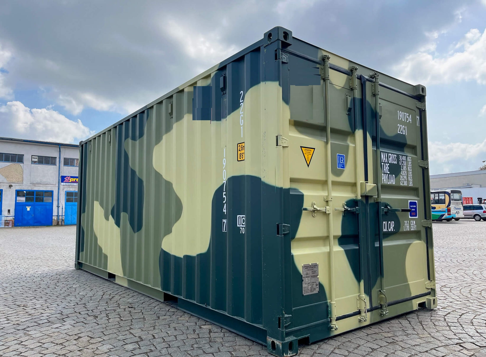 Contenedor Marítimo de 20 Pies  Camuflaje
