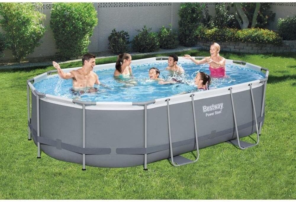 Piscina elevada de acero eléctrico 56448-3 de 488 x 305 x 107 cm