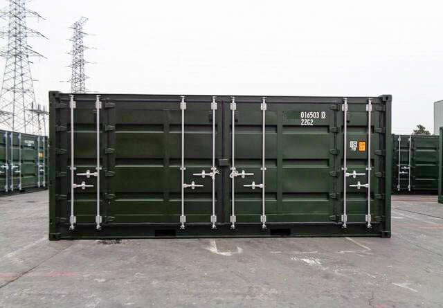 Contenedor Verde de 20 Pies con Lado Abierto