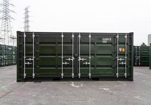 Contenedor Verde de 20 Pies con Lado Abierto