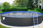 Piscina de Pared de Acero 350 x 120 cm Color Antracita