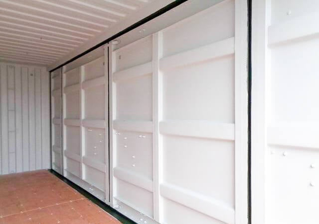 Contenedor Verde de 20 Pies con Lado Abierto