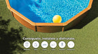 Piscina Elevada Redonda Aspecto Madera 300 x 120 cm
