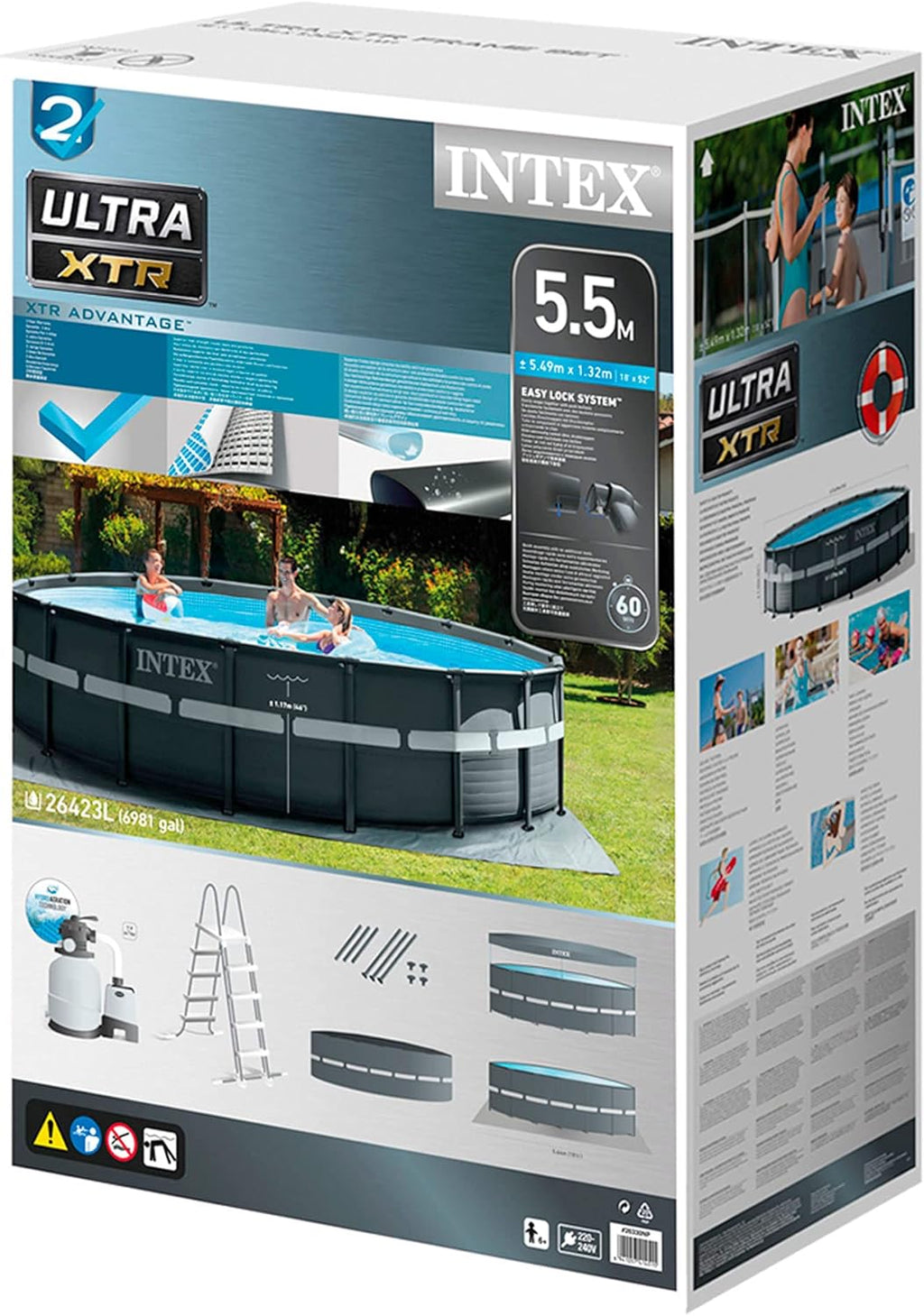 Piscina Elevada Redonda Ultra XTR Frame 549 x 132 cm con Depuradora