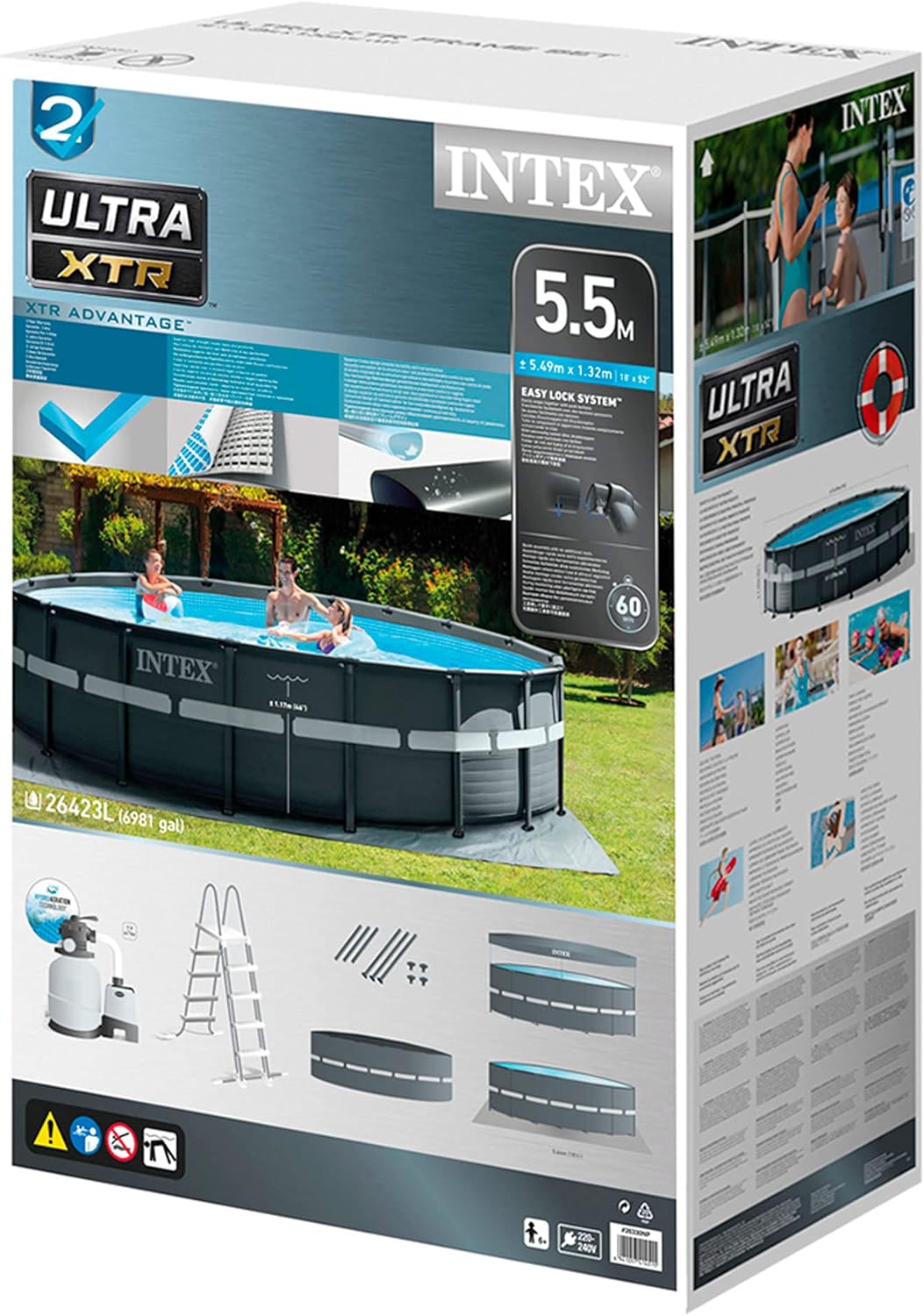 Piscina Elevada Redonda Ultra XTR Frame 549 x 132 cm con Depuradora