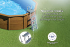 Piscina Elevada Redonda Aspecto Madera 300 x 120 cm