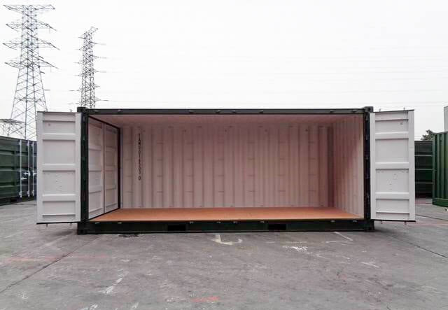 Contenedor Verde de 20 Pies con Lado Abierto