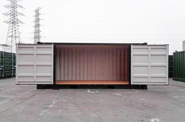 Contenedor Verde de 20 Pies con Lado Abierto