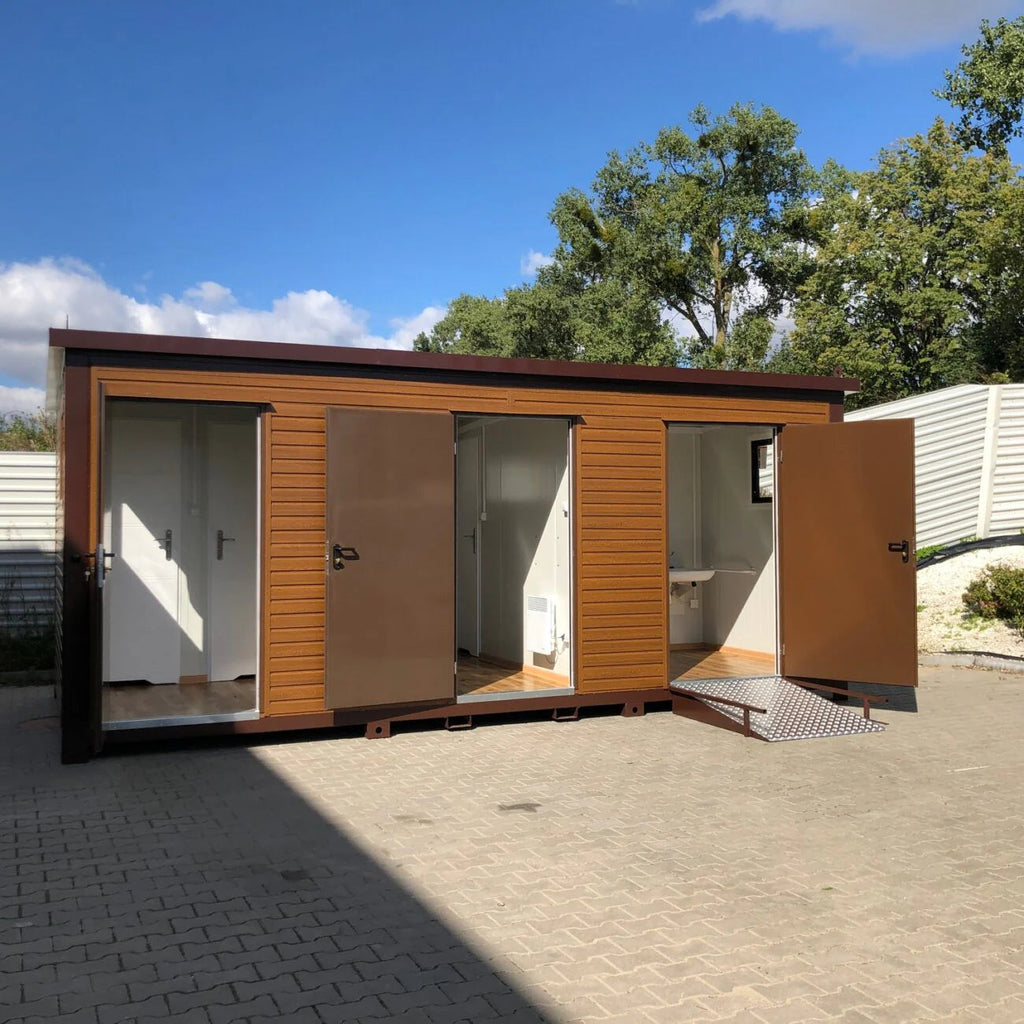 Contenedor de panel sándwich con aseo, 6,00×3,00