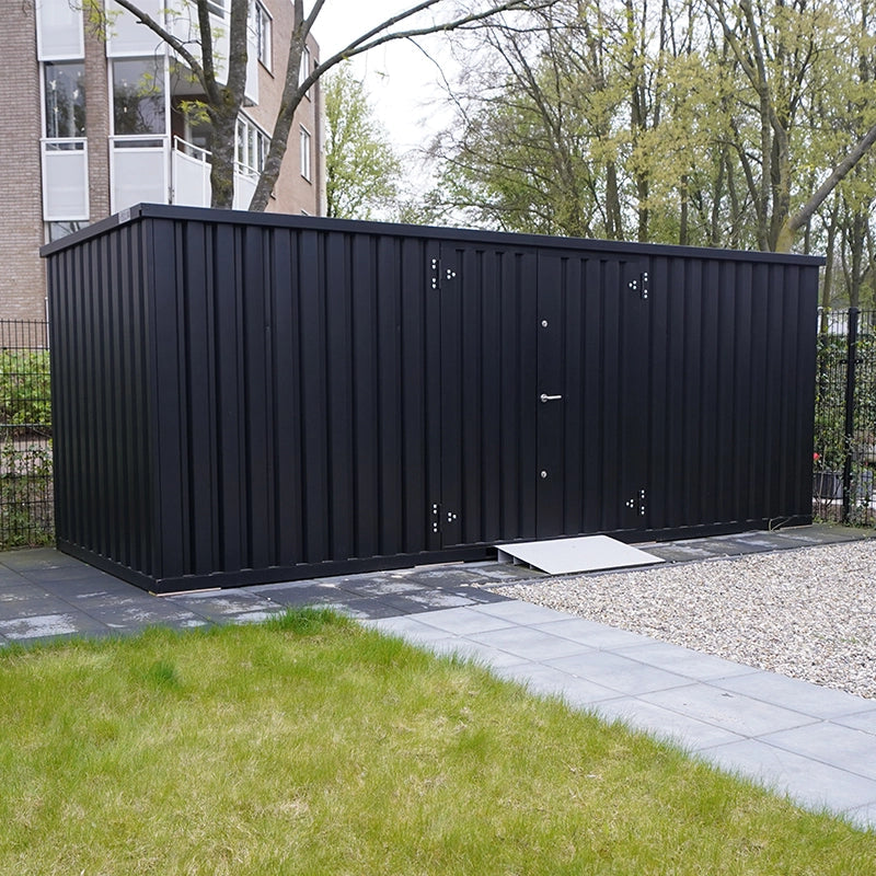 Contenedor de almacenamiento de 5 x 2 metros – con puerta doble