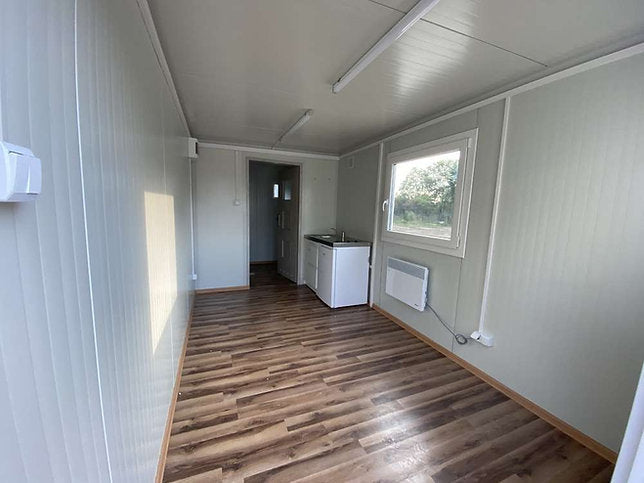 Contenedor 6×2,40m + WC, ducha y cocina