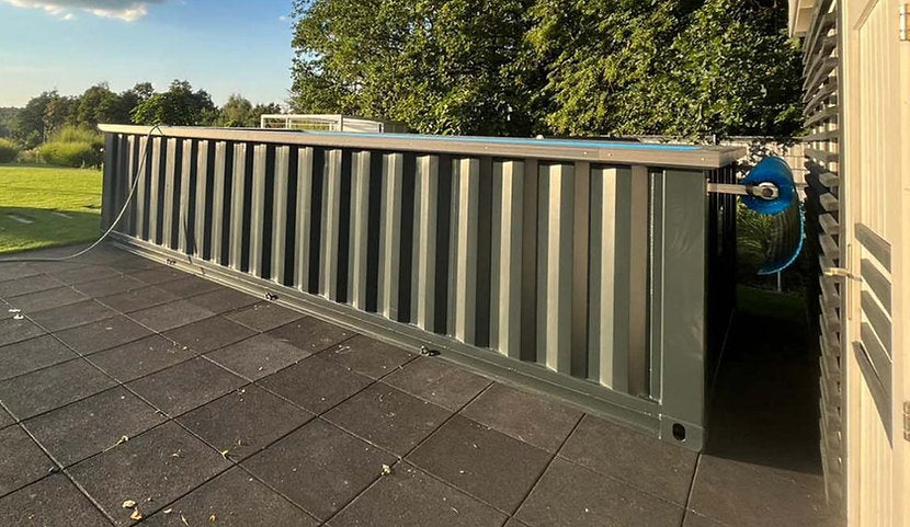 Piscina contenedor 6,2mx 2,5m lista para usar, Paquete Confort