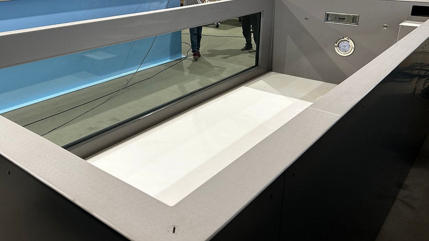 Piscina de Polipropileno 6,50 × 2,50 m con Ventana Panorámica de 4 m