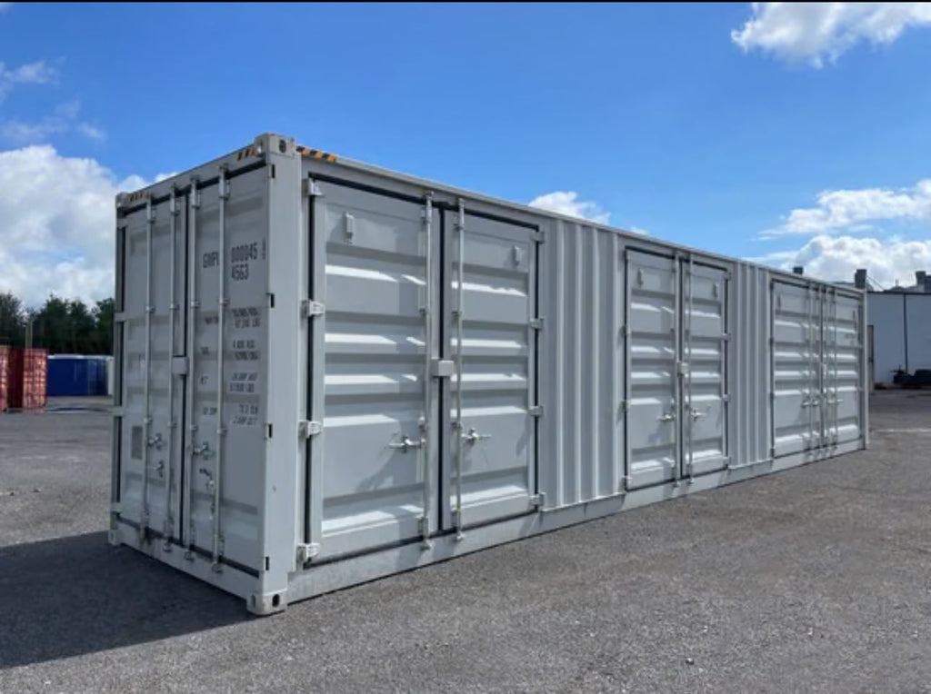 Contenedor Marítimo de 40 Pies High Cube con 3 Puertas Laterales Seminuevo