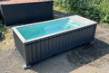 Piscina Contenedor 20 Pies con Jet de Natación Gris Antracita