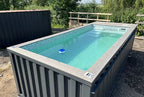 Piscina Contenedor 20 Pies con Jet de Natación Gris Antracita