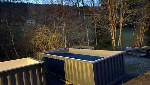 CONTENEDOR PISCINA 20 PIES SEMI-ENTERRADA