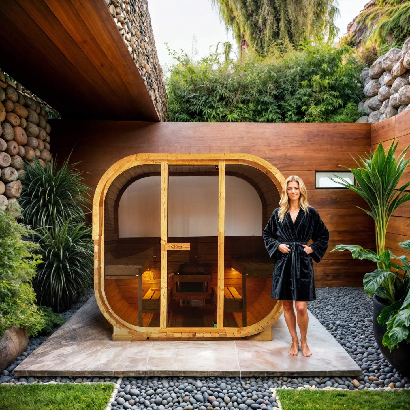 DHARANI CUBE - Sauna exterior de vapor hasta 6 personas