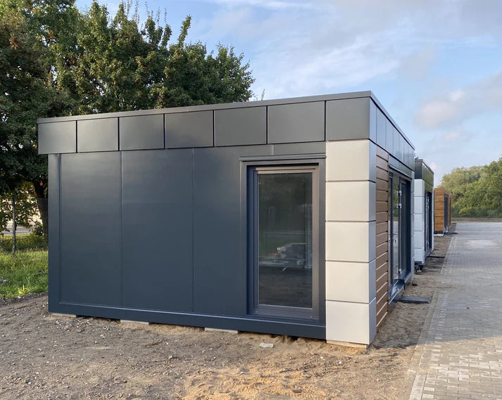 Contenedor de oficina tipo London 6,00 x 4,70 m